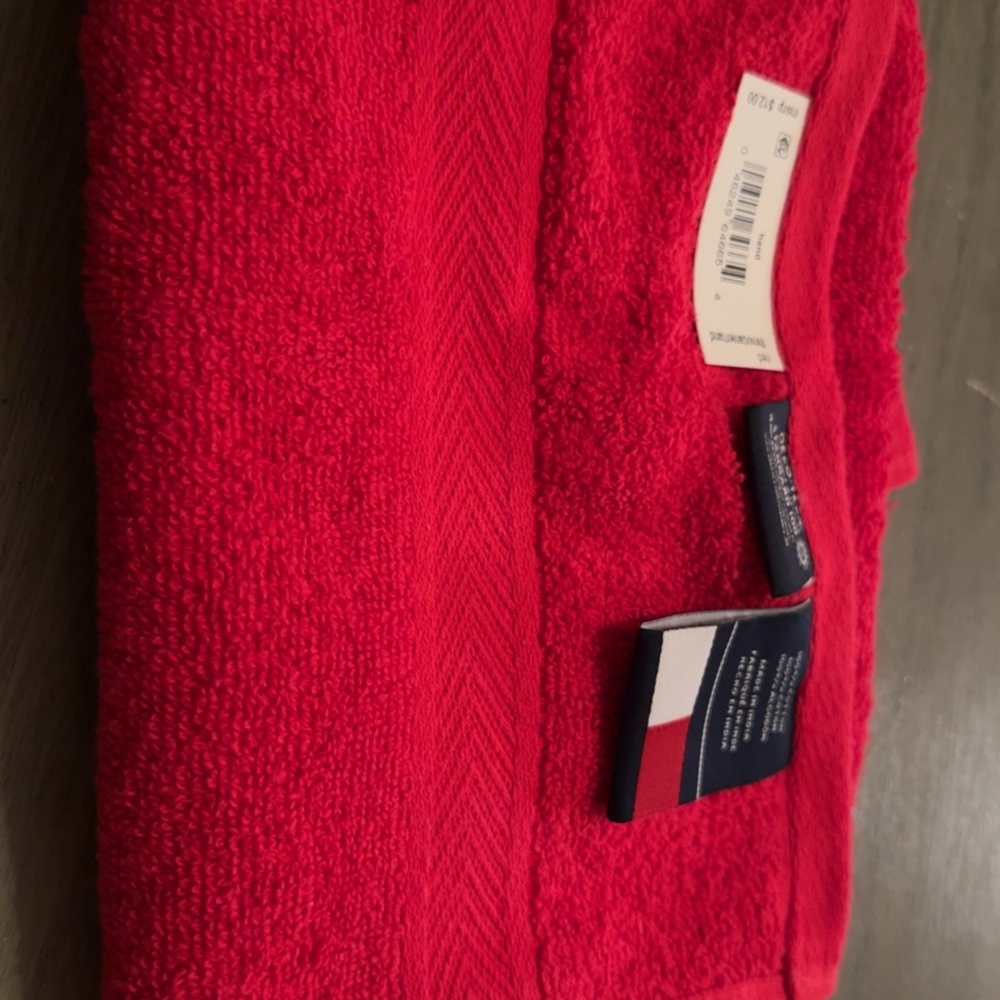 Red Tommy Hilfiger Hand Towels